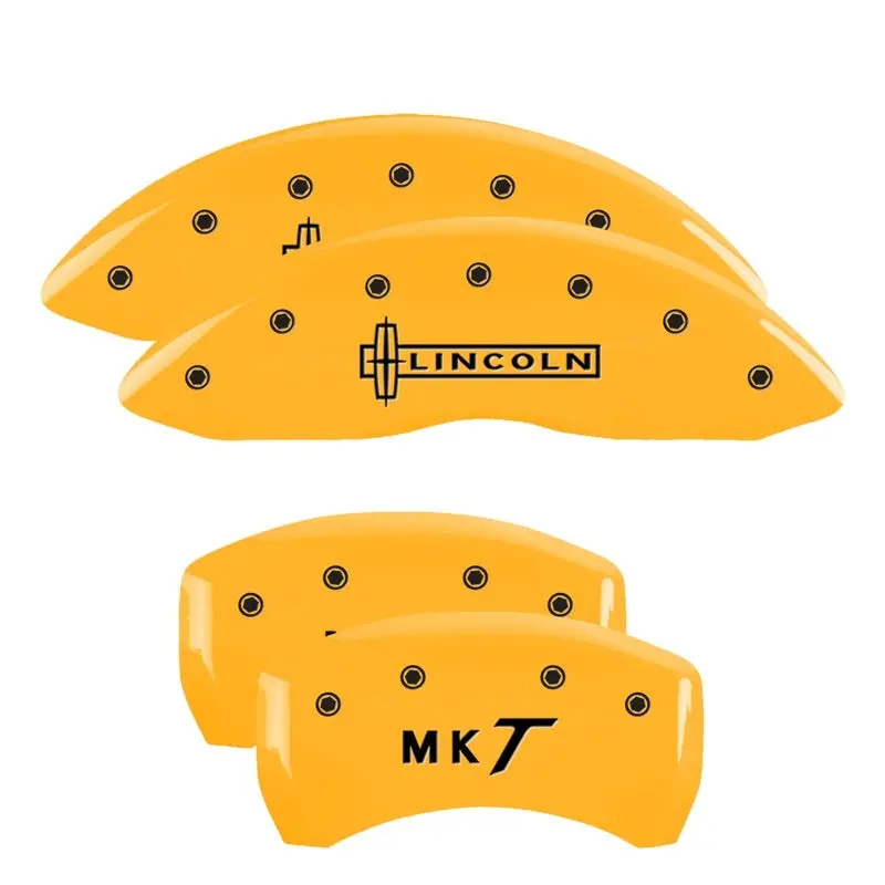 Mgp 4 Caliper Covers Engraved Front Lincoln Engraved Rear Mkt Yellow Finish Black Ch 1