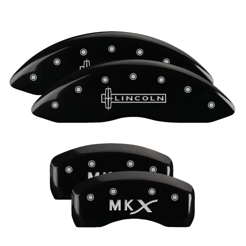 Mgp 4 Caliper Covers Engraved Front Lincoln Engraved Rear Mkx Black Finish Silver Ch 1