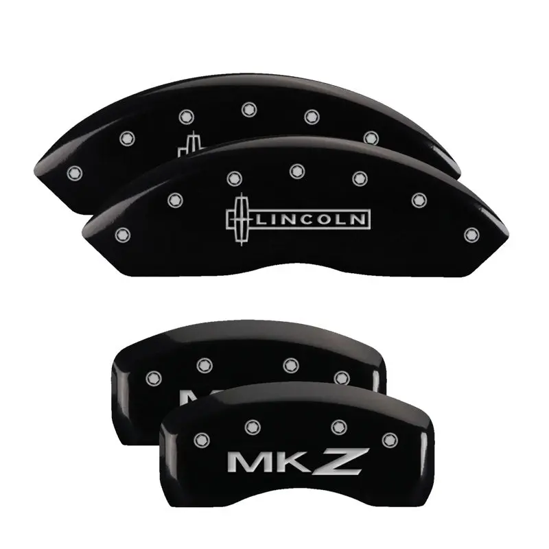 Mgp 4 Caliper Covers Engraved Front Lincoln Engraved Rear Mkz Black Finish Silver Ch 1
