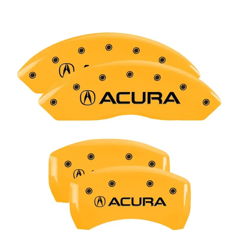 Mgp 4 Caliper Covers Engraved Front & Rear Acura Yellow Finish Black Char 2019 Acura Rdx 1