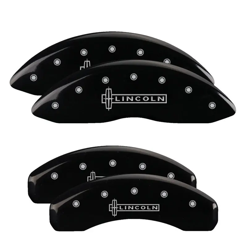 Mgp 4 Caliper Covers Engraved Front & Rear Lincoln Black Finish Silver Char 2019 Lincoln Navigator 1