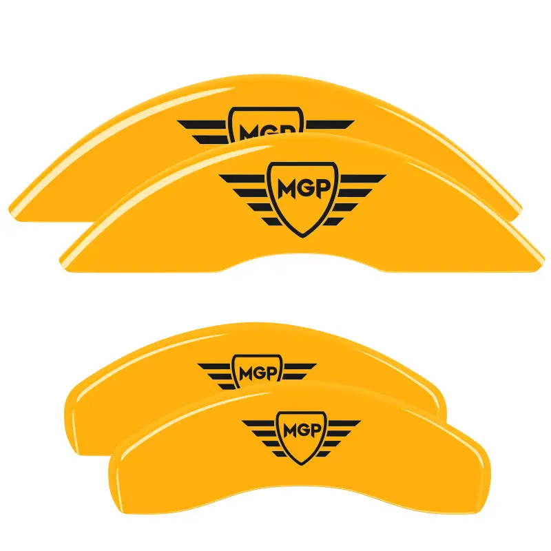 Mgp 4 Caliper Covers Engraved Front & Rear Mgp Yellow Finish Black Char 2016 Buick Regal 1