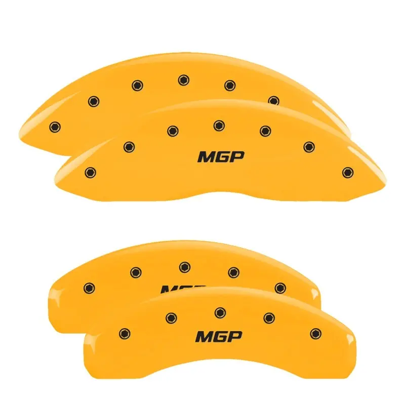Mgp 4 Caliper Covers Engraved Front & Rear Mgp Yellow Finish Black Characters 2018 Tesla S 1