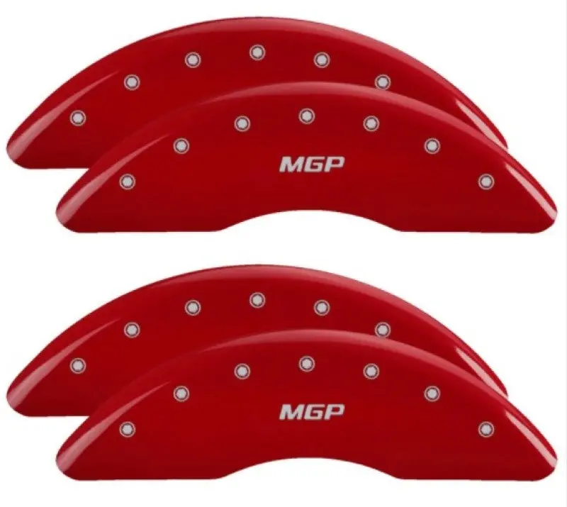 Mgp 4 Caliper Covers Front & Rear 2019+ Ram 2500/3500 Red Finish W/ Mgp Logo 2