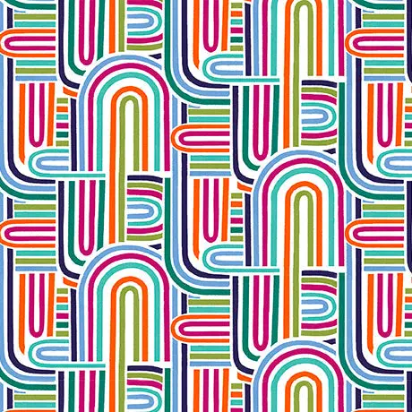 Mingle Organic Cotton Fabric, Arch Geo 1