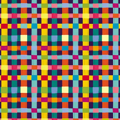 Mingle Organic Cotton Fabric, Check Purple 1