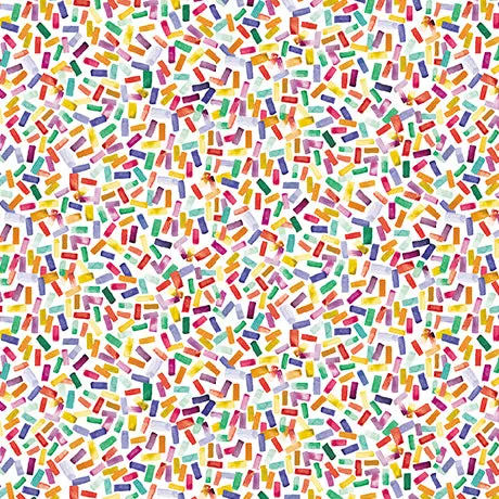 Mingle Organic Cotton Fabric, Confetti White 1