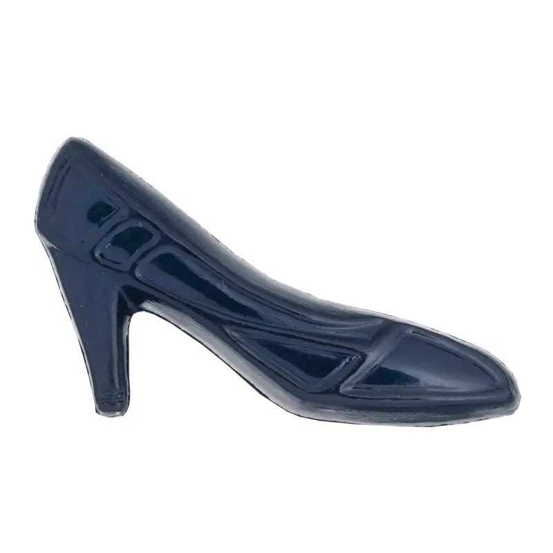 Navy Blue Novelty Stiletto Shoe Shape Buttons 1