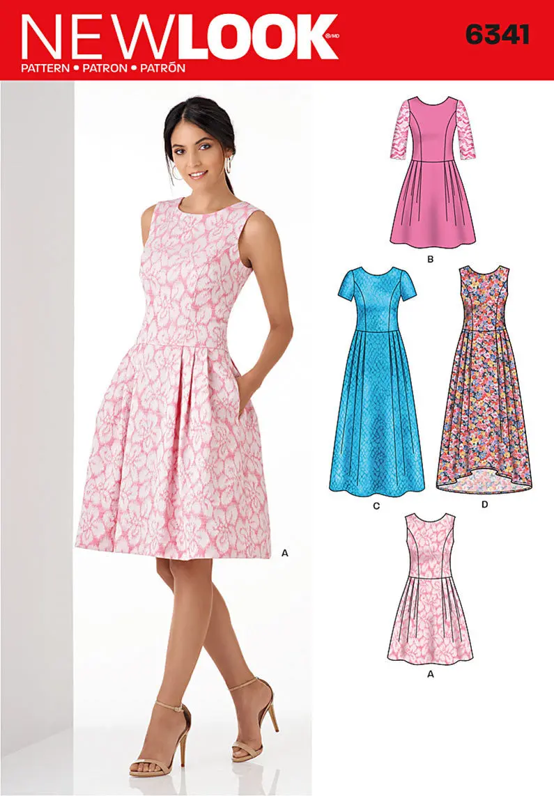 New Look Sewing Pattern 6341 Misses' Dress In Three Lengths 2