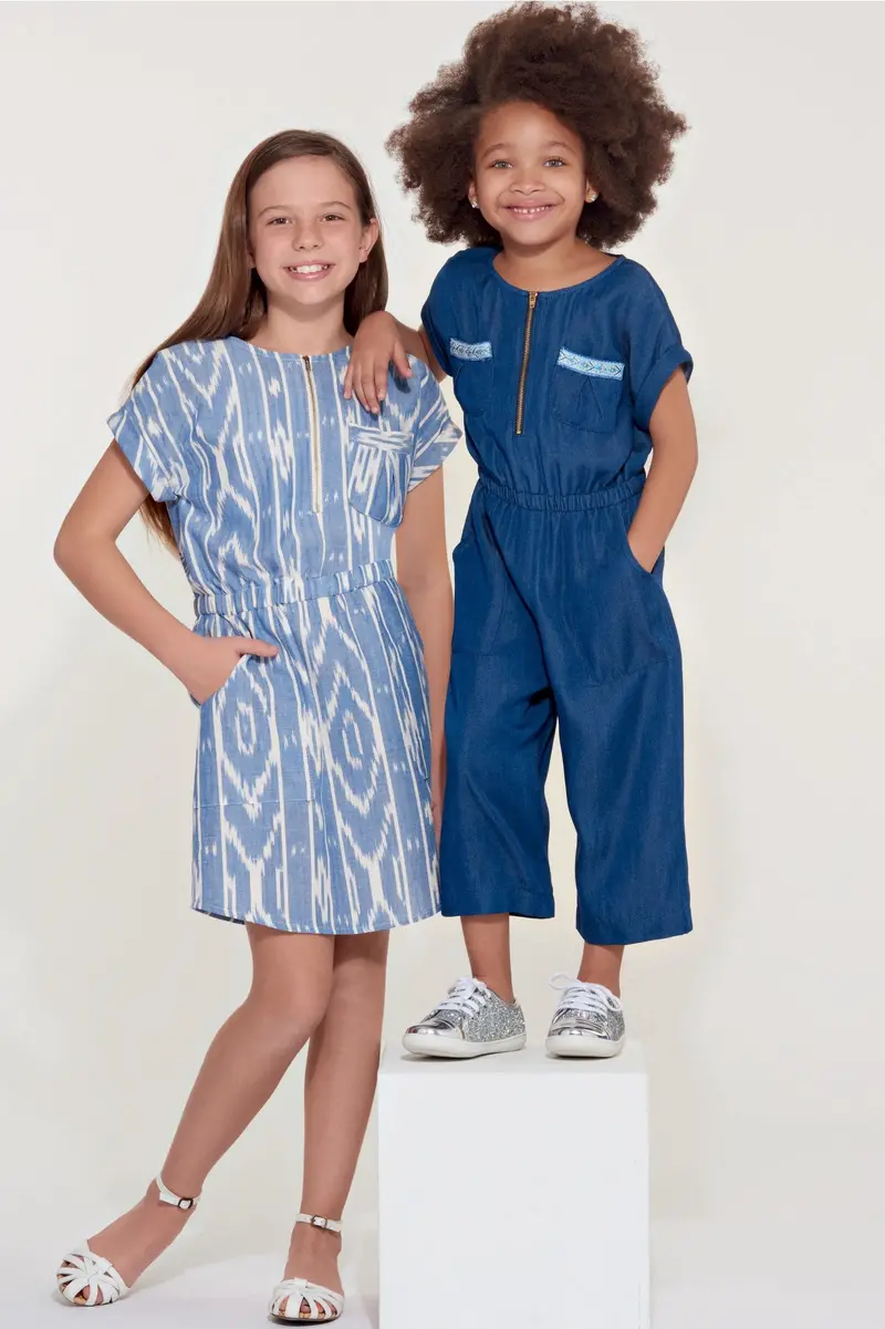 New Look Sewing Pattern 6612 Girls' Jumpsuit, Romper And Dress 1