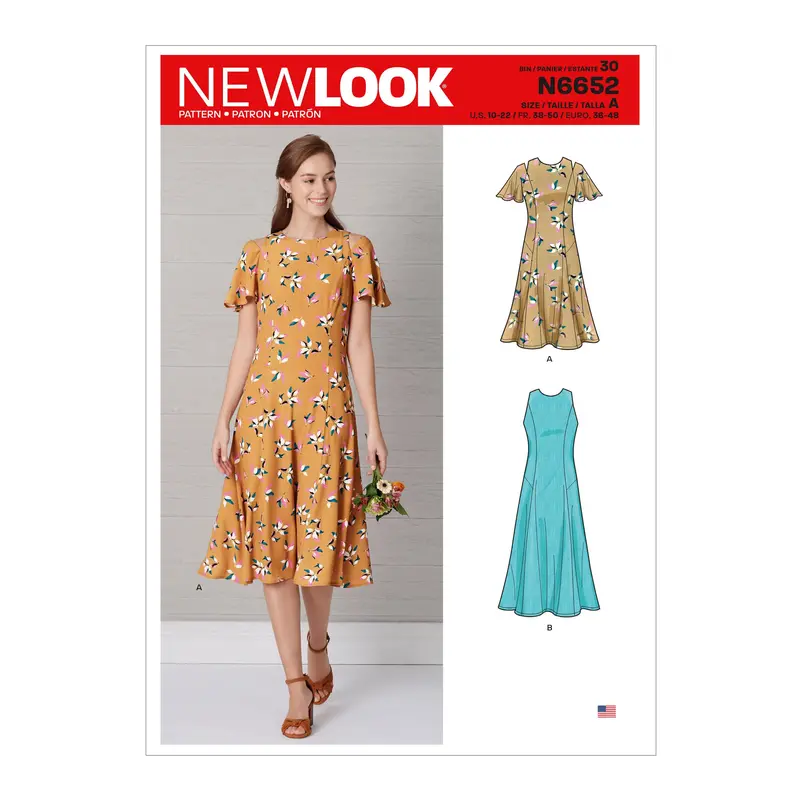 New Look Sewing Pattern 6652 Fit And Flared Dress 2