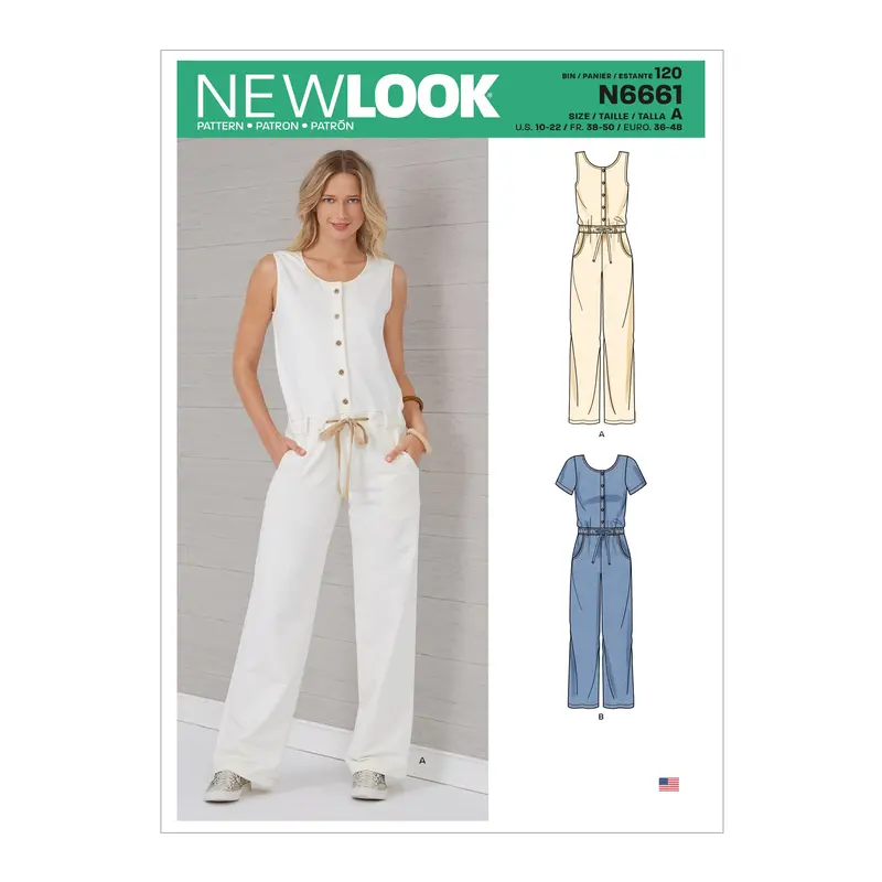 New Look Sewing Pattern 6661 Relaxed Fit Jumpsuit 2
