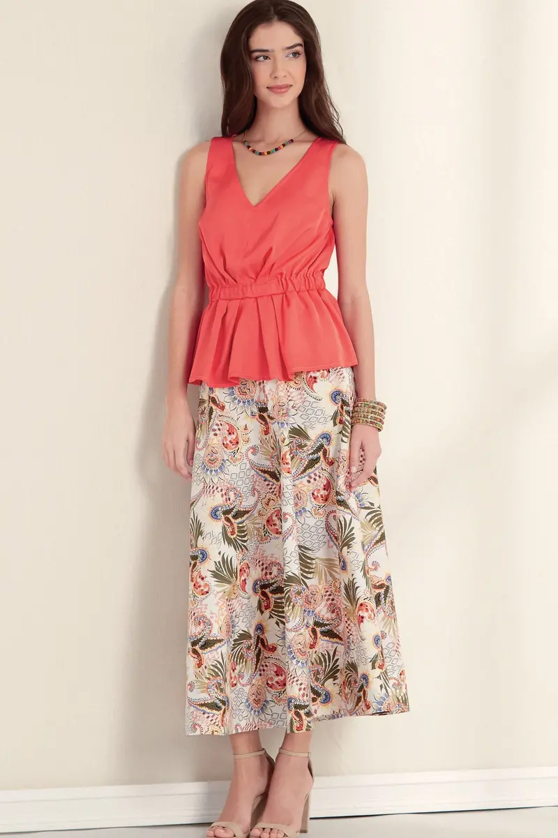 New Look Sewing Pattern 6668 Misses' Top And Skirt 1
