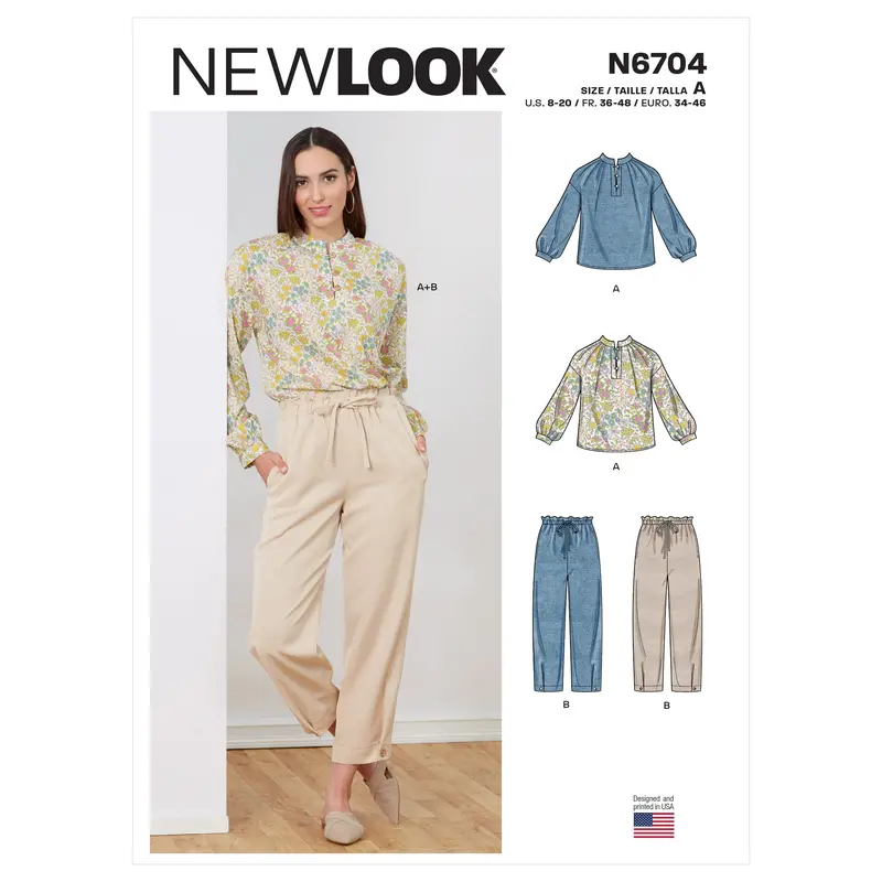 New Look Sewing Pattern 6704 Top And Pull-On Pants 2