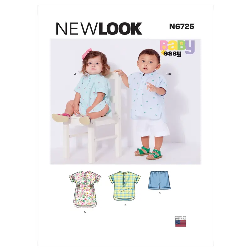 New Look Sewing Pattern 6725 Babies' Separates | Easy 2