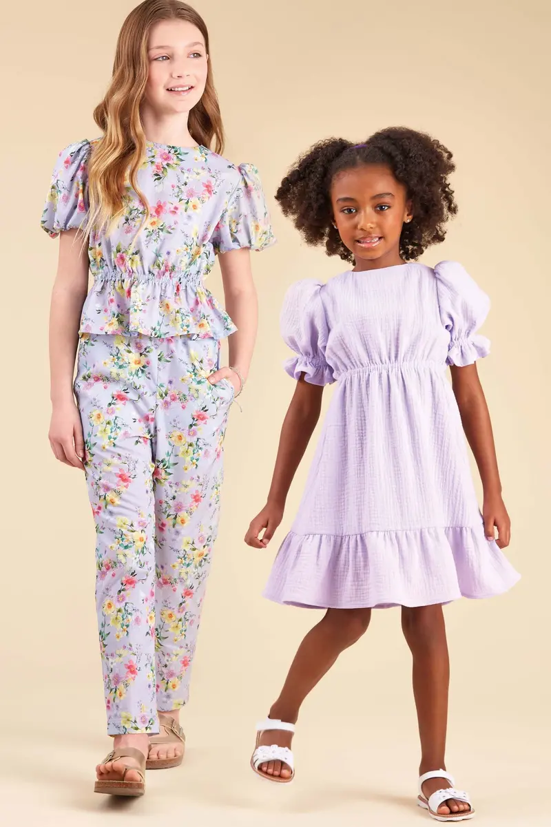 New Look Sewing Pattern 6739 Girls' Dress, Top And Pants 1