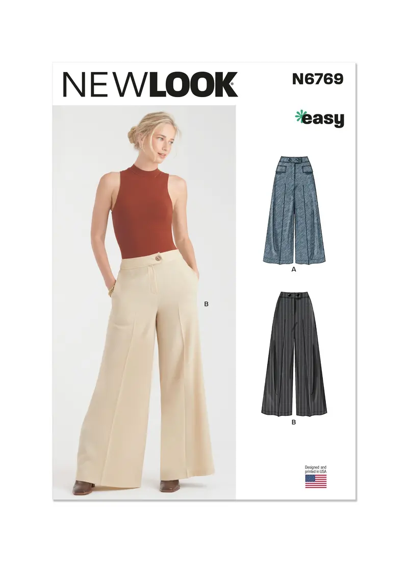 New Look Sewing Pattern 6769 Misses' / Petite Pants 2