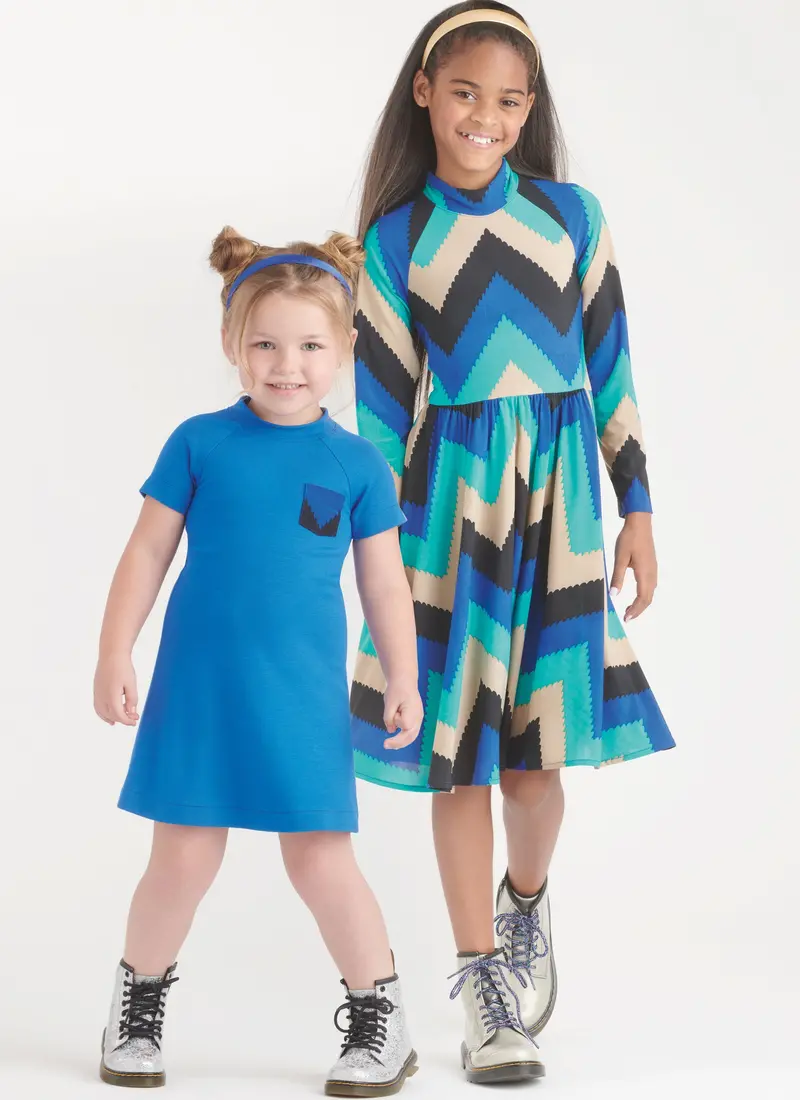 New Look Sewing Pattern 6773 Girls' Knit Dresses 1