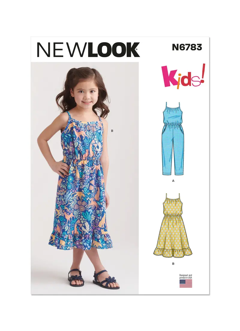 New Look Sewing Pattern 6783 Children's Jumpsuit And Sundress 2
