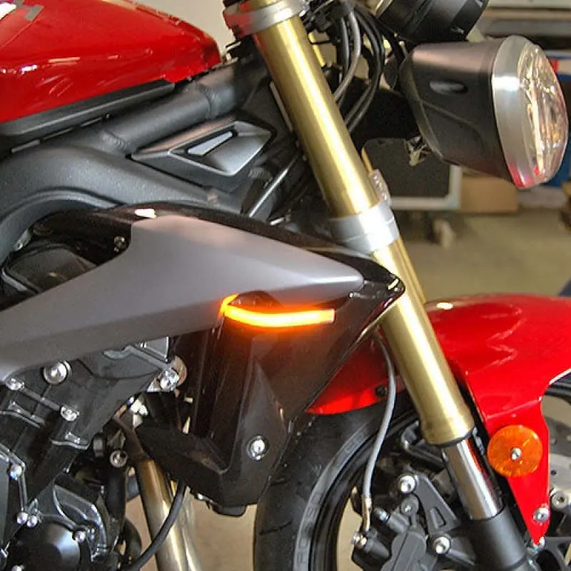New Rage Cycles 13-17 Triumph Street Triple Front Turn Signals 1