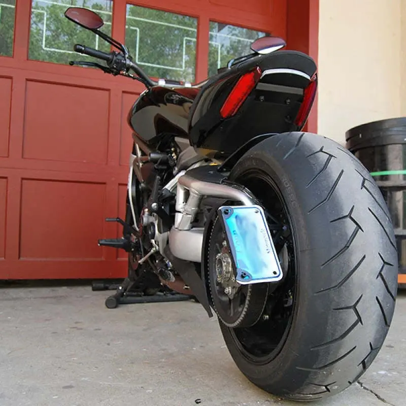 New Rage Cycles 16+ Ducati Xdiavel Side Mount License Plate-2 Position 1