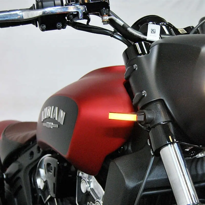 New Rage Cycles 18+ Indian Scout Bobber Front Turn Signals 1