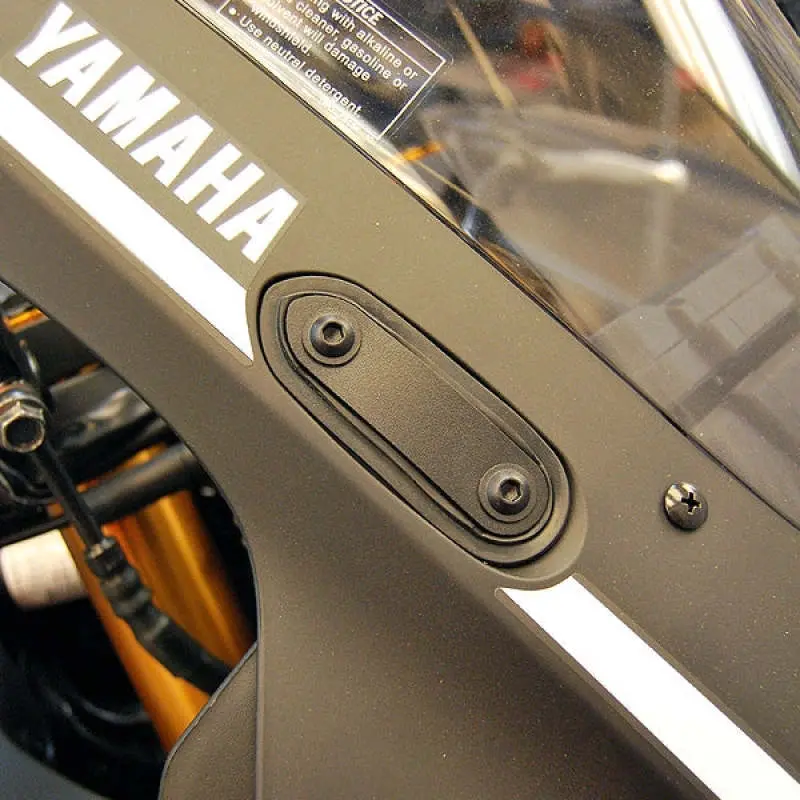 New Rage Cycles 19+ Yamaha R3 Mirror Block Off Plates 1
