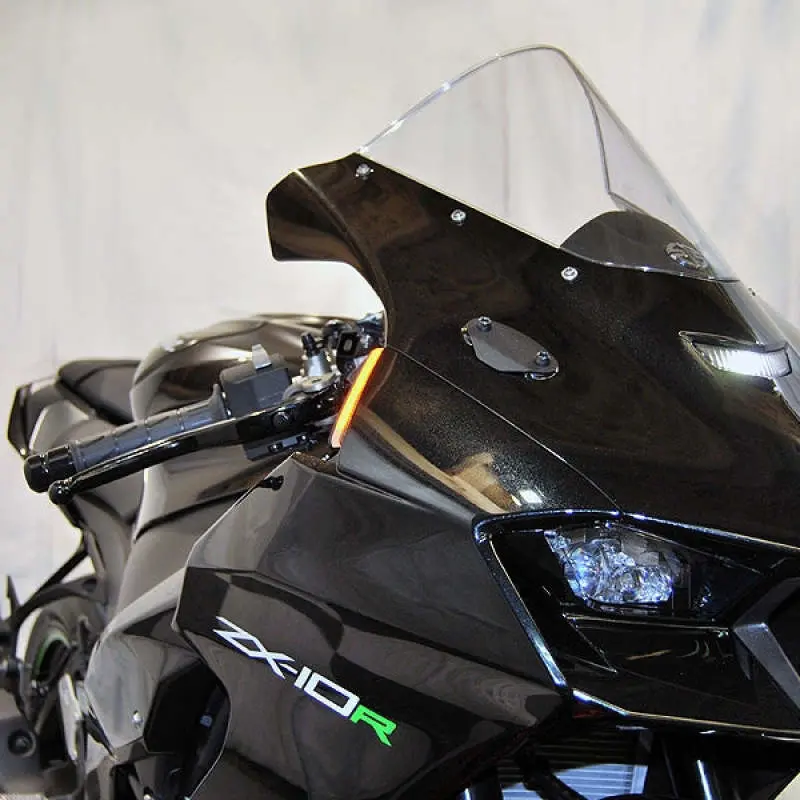 New Rage Cycles 20-25 Kawasaki Zx-10R Mirror Block Off Plates 1