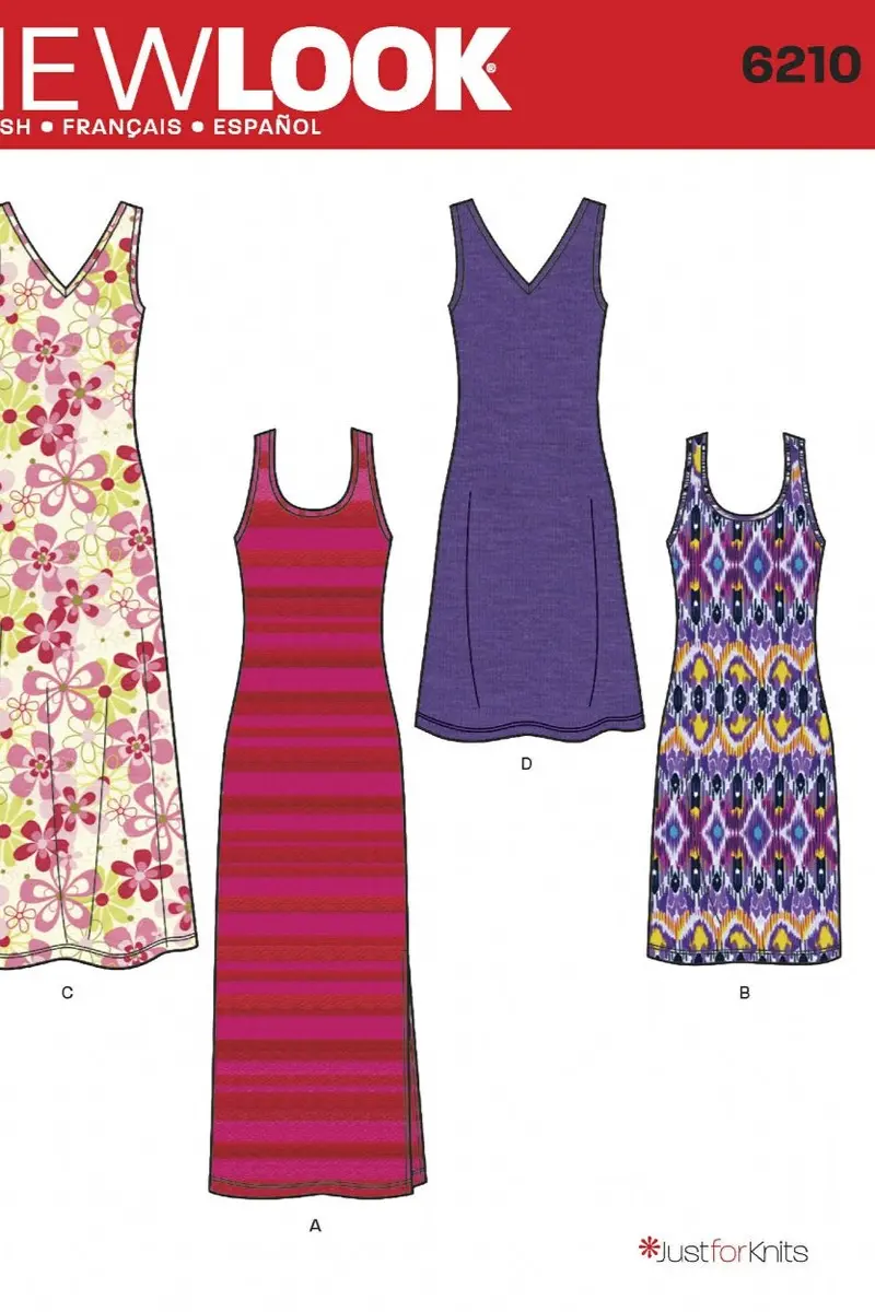 Nl6210 Misses' Knit Dress In Two Lengths 1