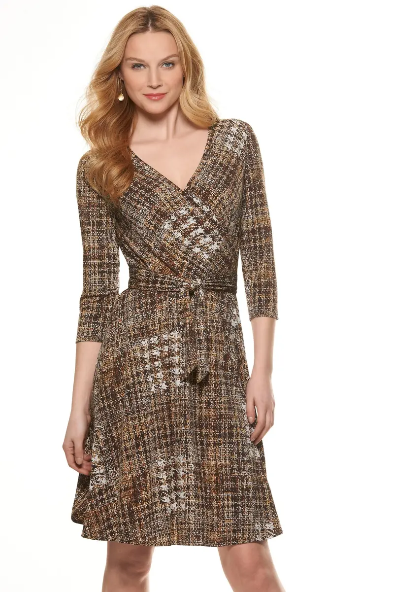 Nl6301 Misses' Mock Wrap Knit Dress 1