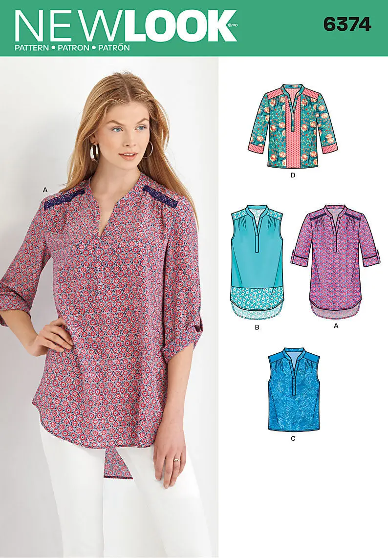 Nl6374 Misses' Shirts With Sleeve And Length Options 2