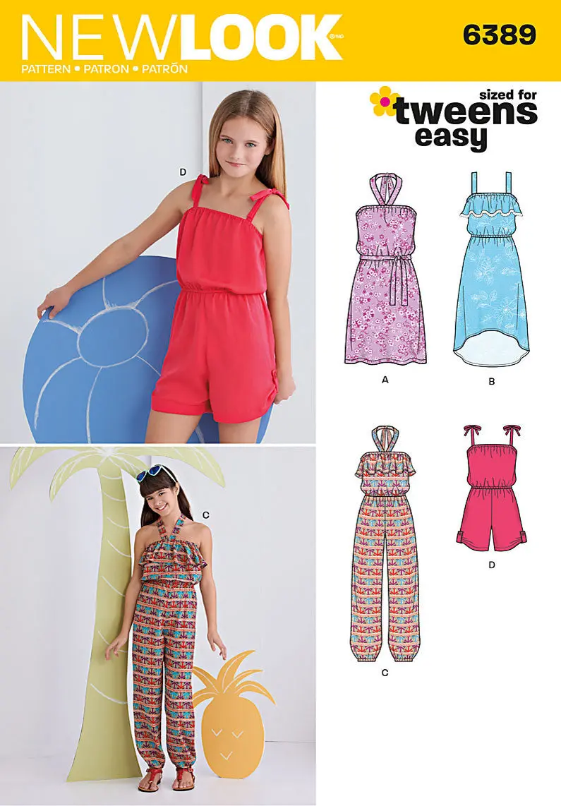 Nl6389 Girls' Easy Jumpsuit, Romper And Dresses 2