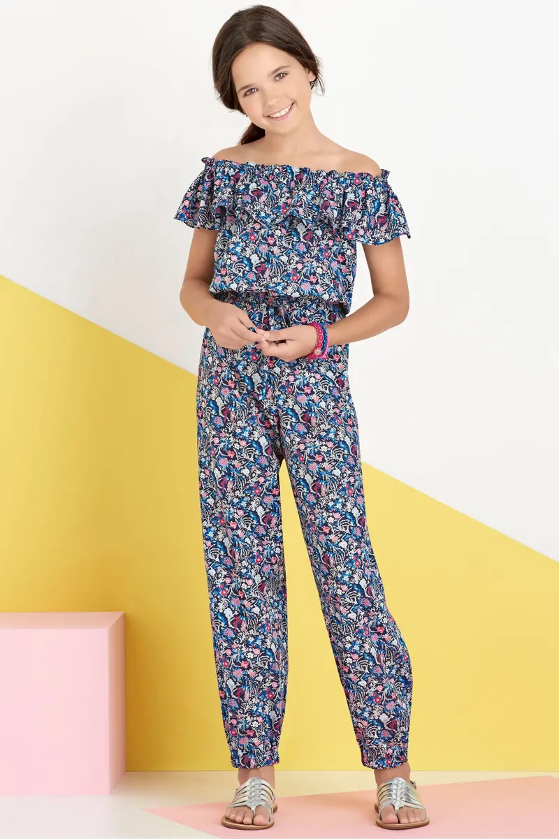 Nl6444 Girl's Dress And Jumpsuit In Two Lengths 1