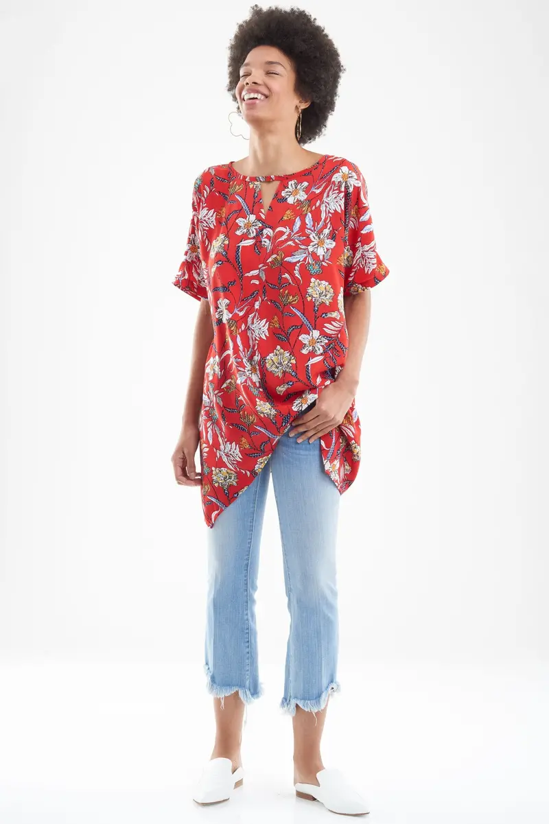 Nl6555 Women's Keyhole Shirt Pattern 1