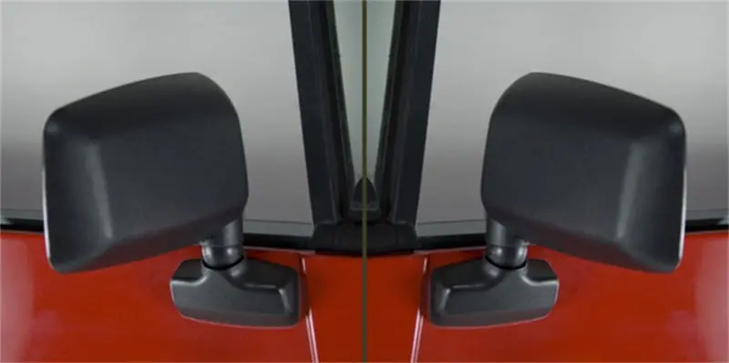Omix Door Mirror Kit Black- 87-95 Jeep Wrangler Yj 1