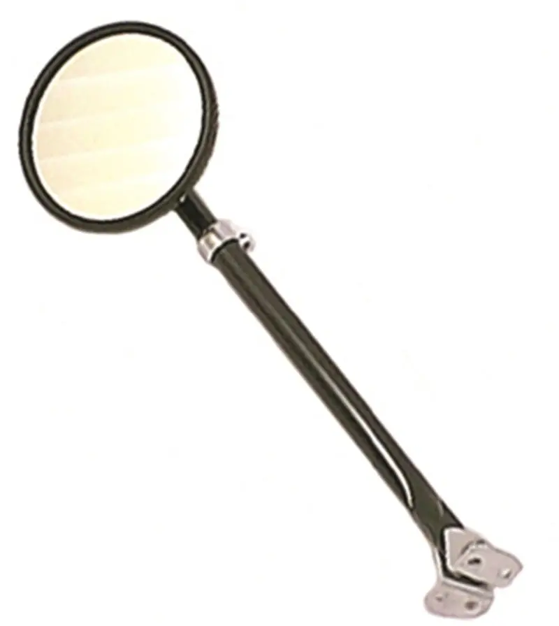 Omix Round Mirror W/ Arm & Bracket Black- 41-64 Willys 1
