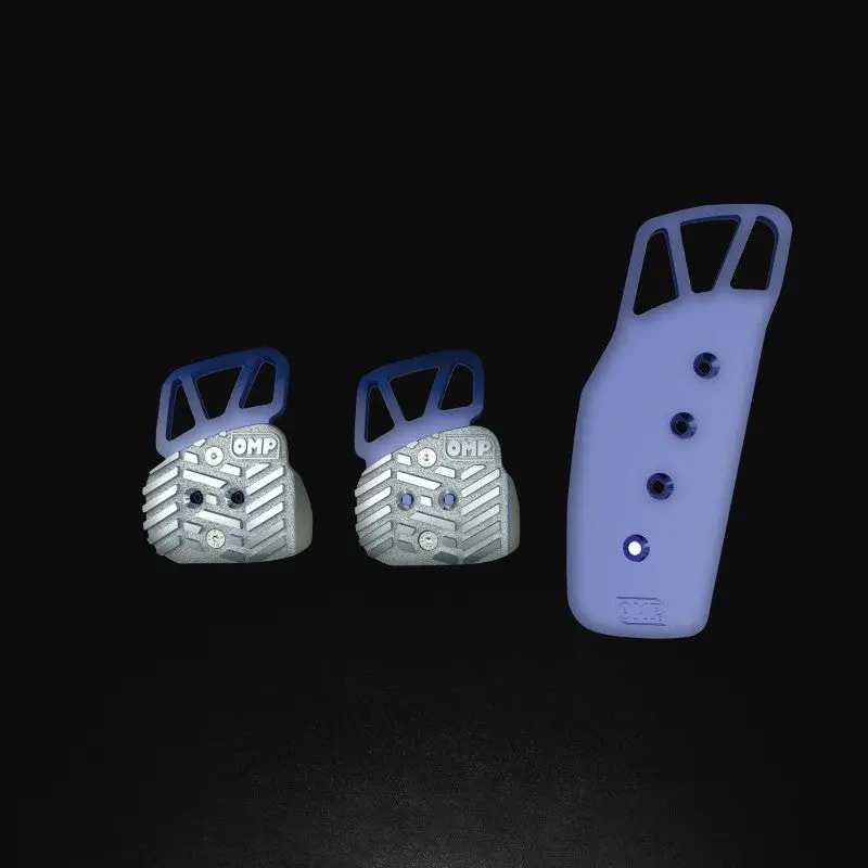 Omp Anodized Aluminum Pedals - Blue (Set Of 3) 1