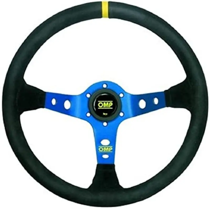 Omp Corsica Dished Steering Wheel Suede 3 Blue Anod 1