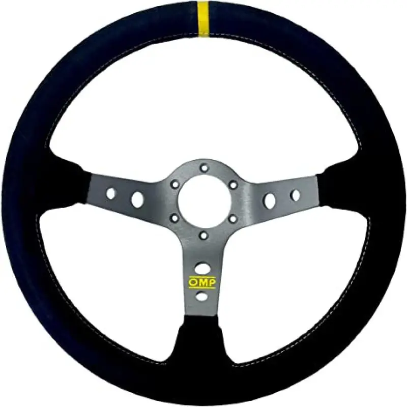 Omp Corsica Steering Wheel/3 Black Dish Spokes/ - Small Suede (Black) 1