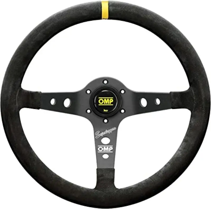 Omp Corsica Superleggerosuede Leather 350Mm Diameter Steering Wheel Black 1