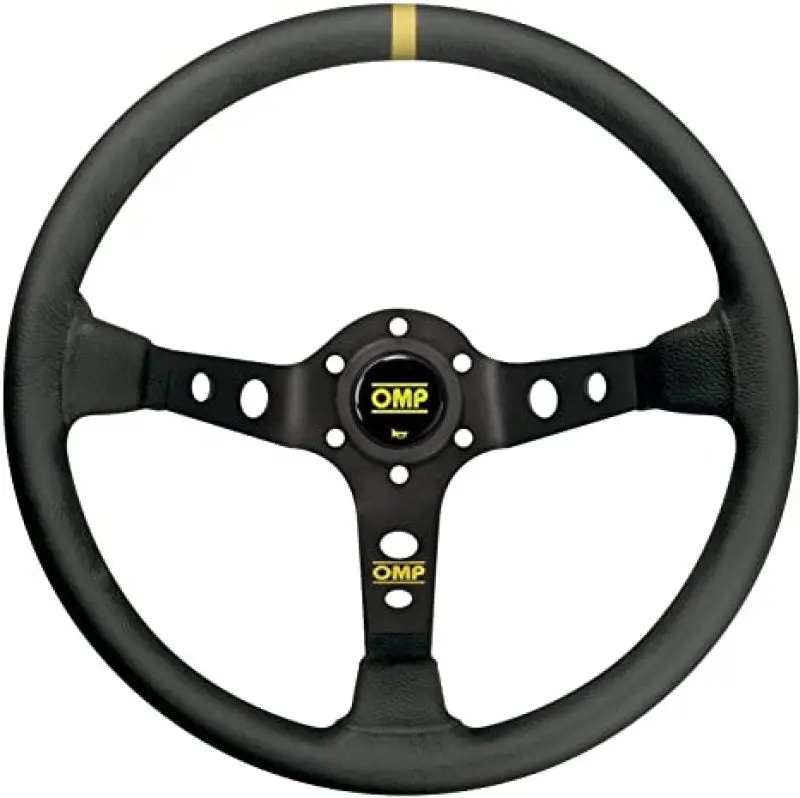 Omp Dished Steering Wheel Corsica 330/Black In Suede Leather With Anodized Spokes 1