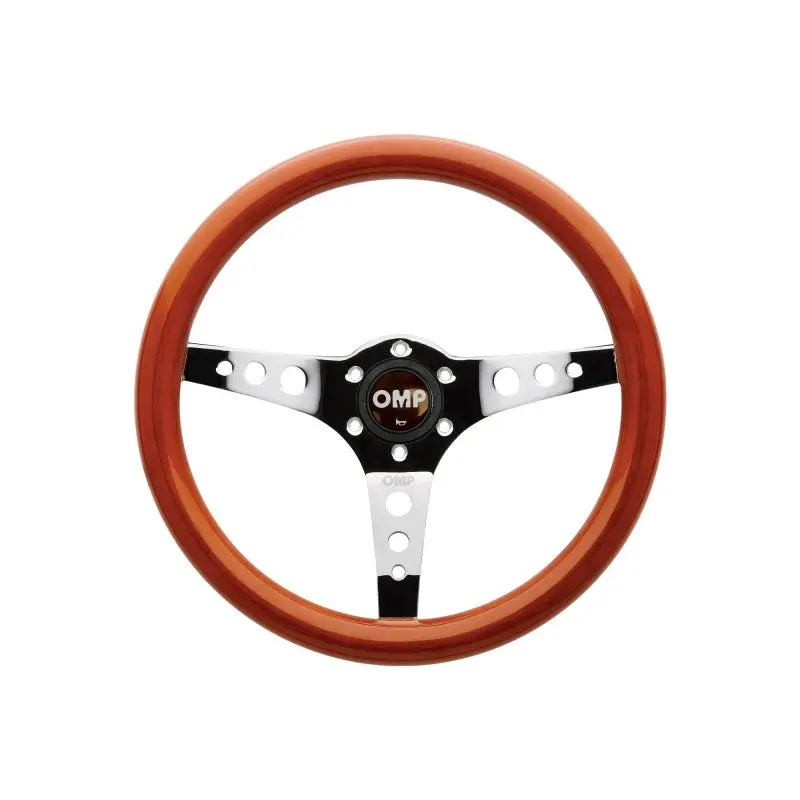 Omp Mugello Wooden Steering Wheel 350Mm Handgrip Oval25x23mm 1