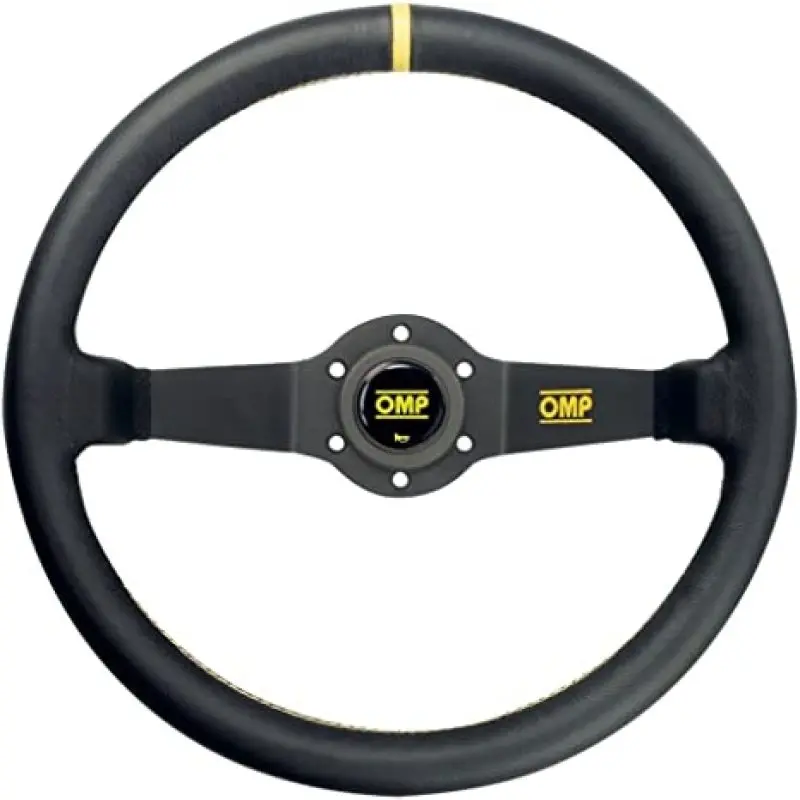 Omp Rally Dished Steering Wheel 350Mm - Large Leather (Black) 1