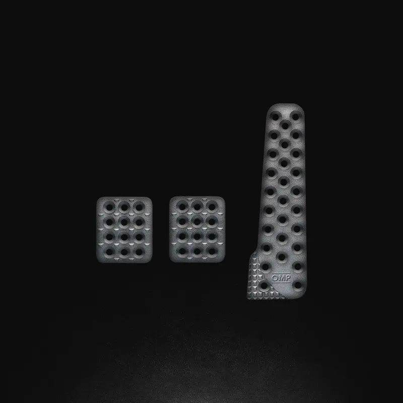 Omp Sand-Blasted Aluminum Pedals (Set Of 3) 1