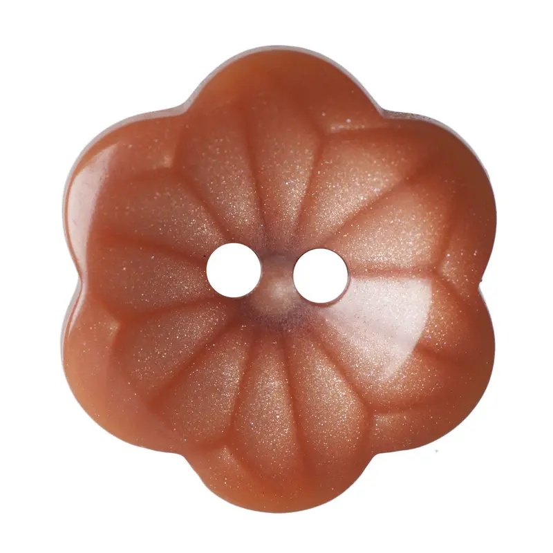 Orange Shimmer Flower Shape Buttons 1