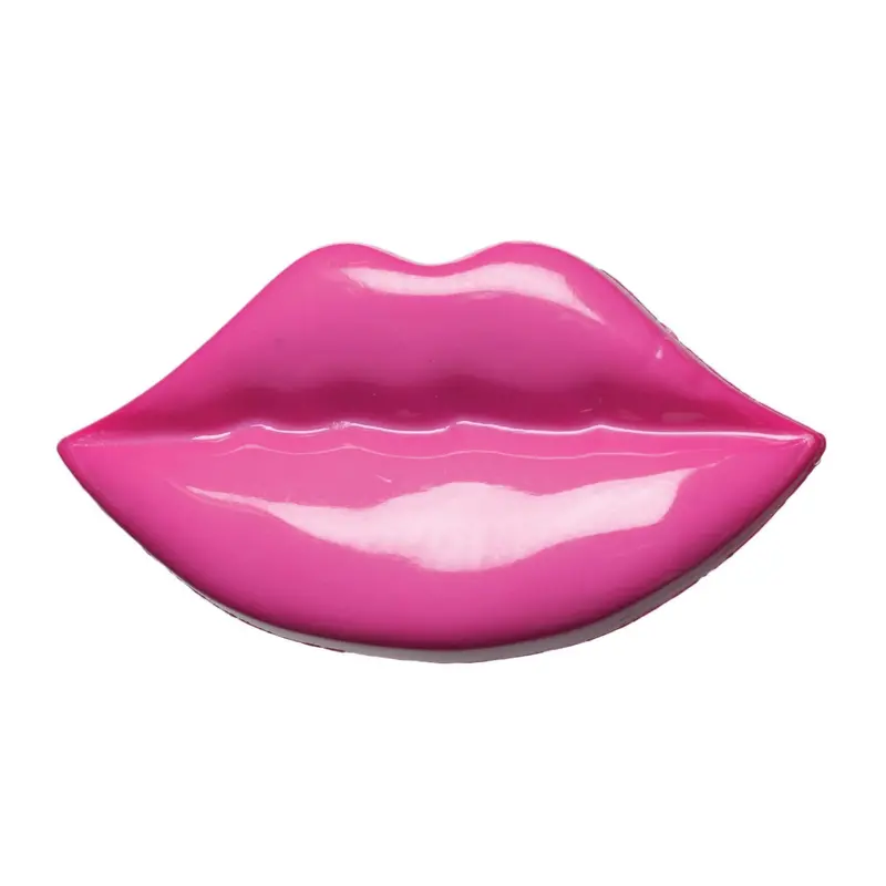 Pink Novelty Lips Buttons 25Mm Size 1