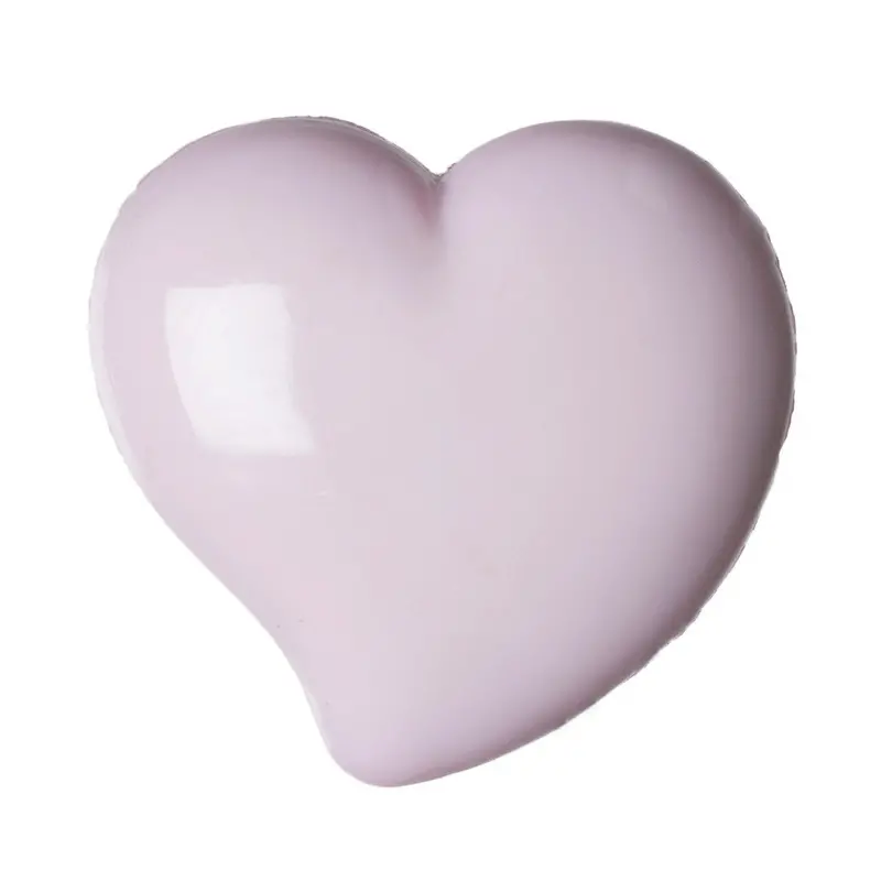 Pink Smooth Heart Shape Buttons 1