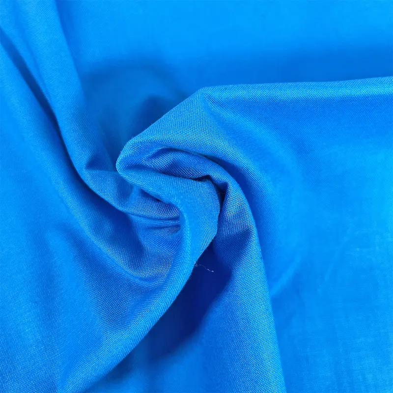 Premium Organic Cotton Solid Fabric, Bright Blue 1