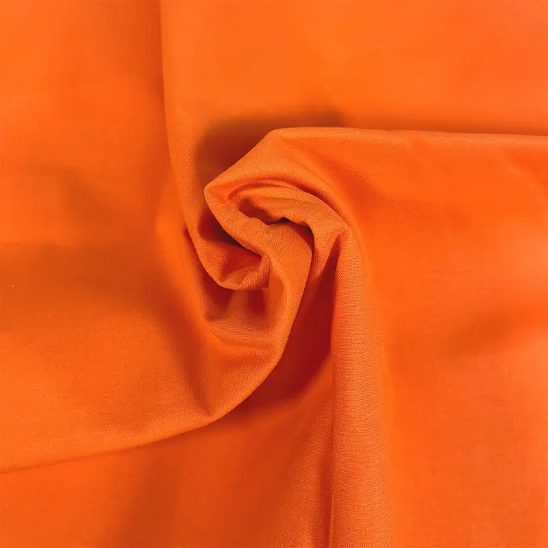 Premium Organic Cotton Solid Fabric, Bright Orange 1