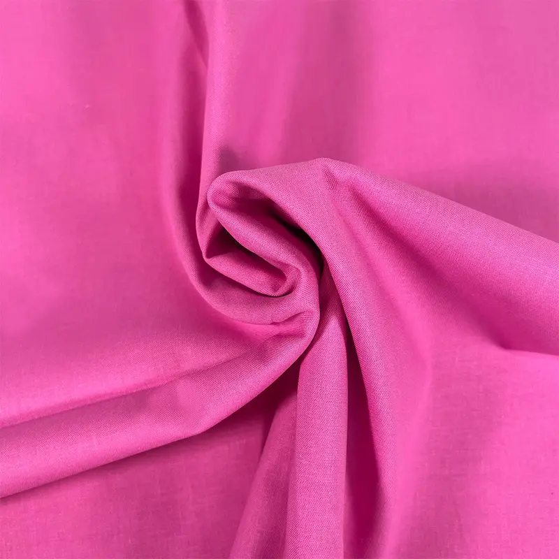 Premium Organic Cotton Solid Fabric, Bright Pink 1
